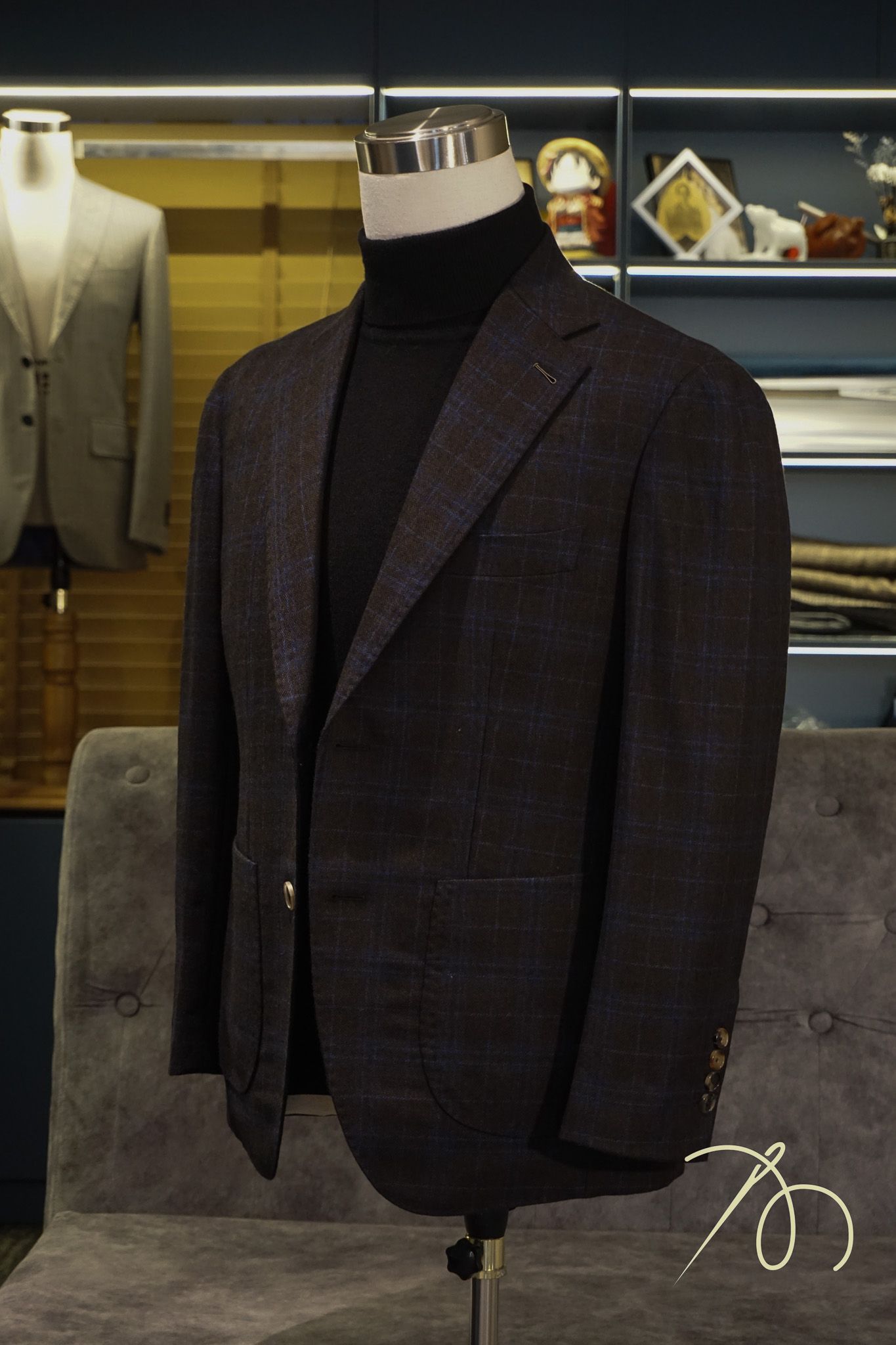 Scabal Single Breasted Check Jacket